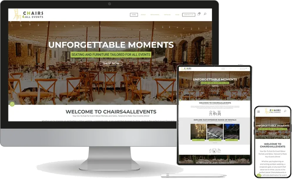 Chairs4allevents - WordPress Theme Customization with WooCommerce