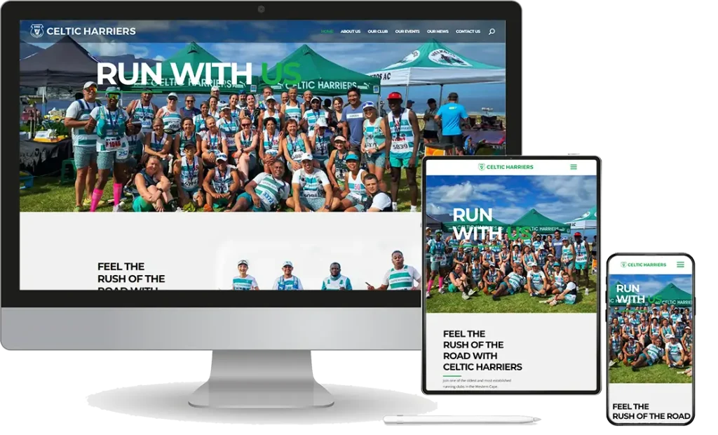 GB Web Solutions - Celtic Harriers WordPress Website